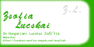 zsofia lucskai business card